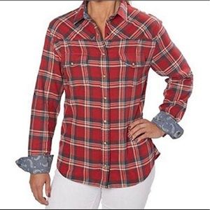 Jachs Girlfriend Button Down Flannel sz XL